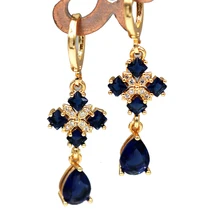 Новинка, женские серьги-капли в форме капель с морским цирконием, роскошные массивные украшения для свадьбы, помолвки, подарок