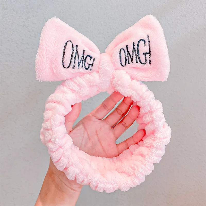 Wash Face Headband Letter Soft Warm Bow Makeup Hairbands Animal Ears Girls Elastic Holder Hair Bands Turban Hair Accessories small hair clips Hair Accessories