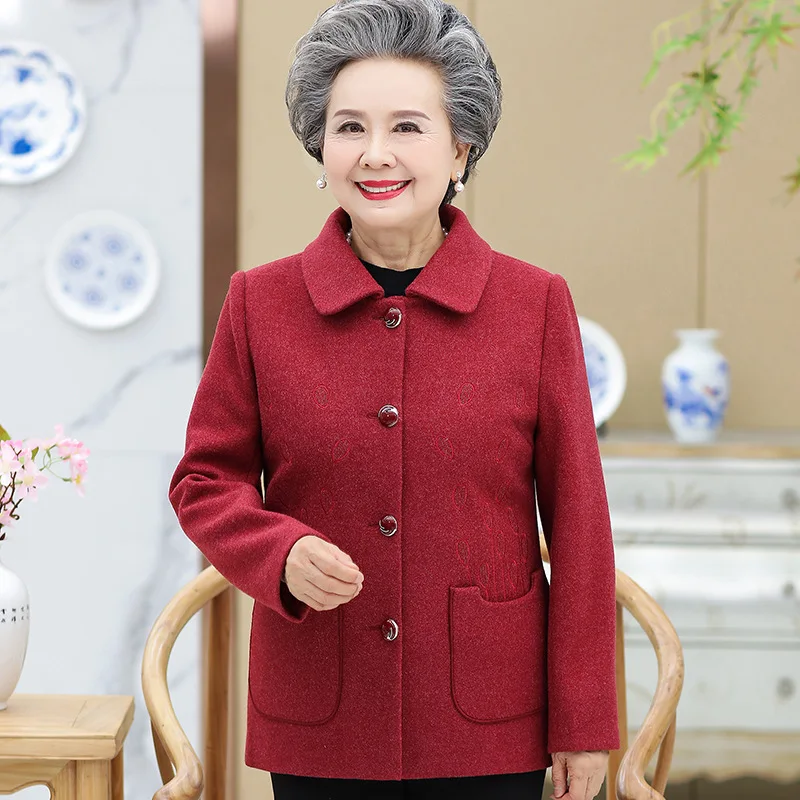 

Xc-14 Middle Aged And Elderly People Middle-aged Women Dress Winter Style plus Thick Cotton Woolen Jacket Tops Warm Outdoor 2018