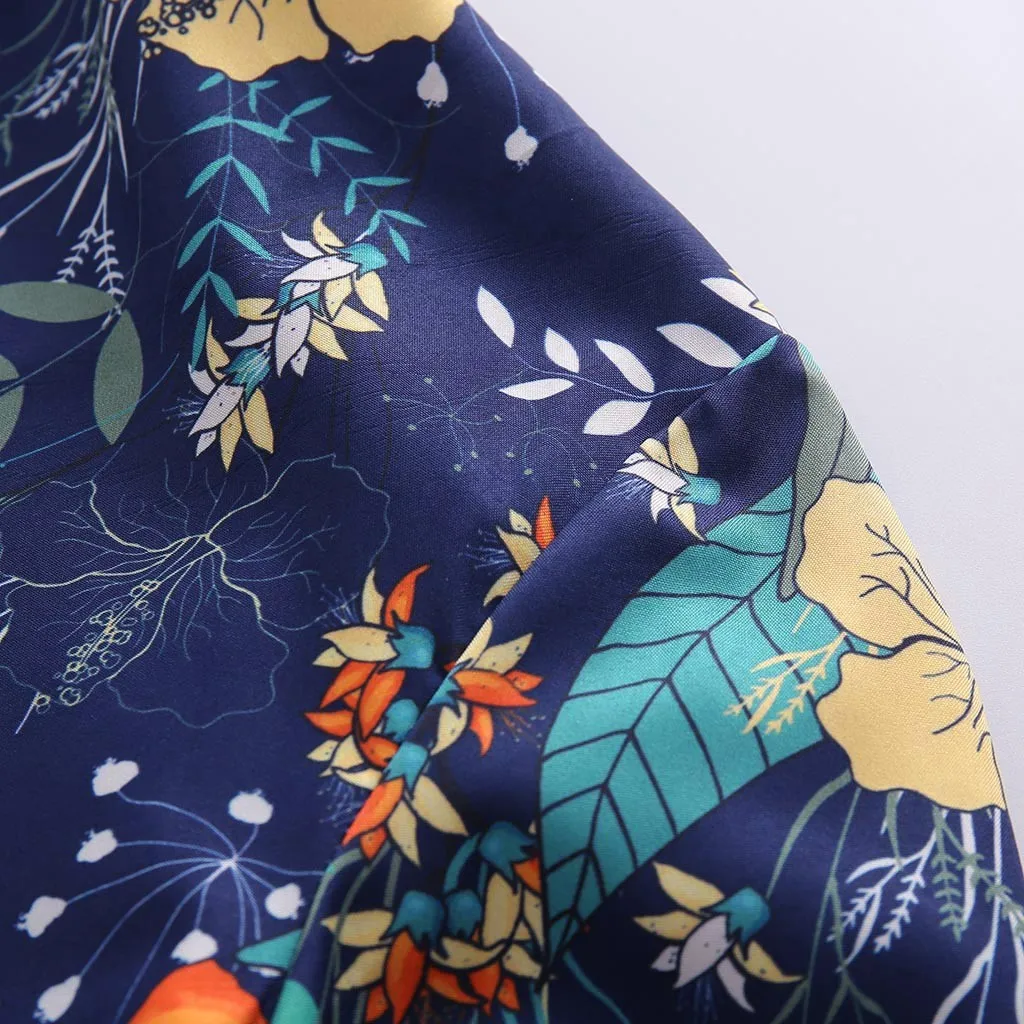 Men's Causal Long Sleeve Flower Printed Shirt Fit Slim Blouse Top Herfst mannen Lange Mouwen Bloem Gedrukt Shirt Fit Slanke