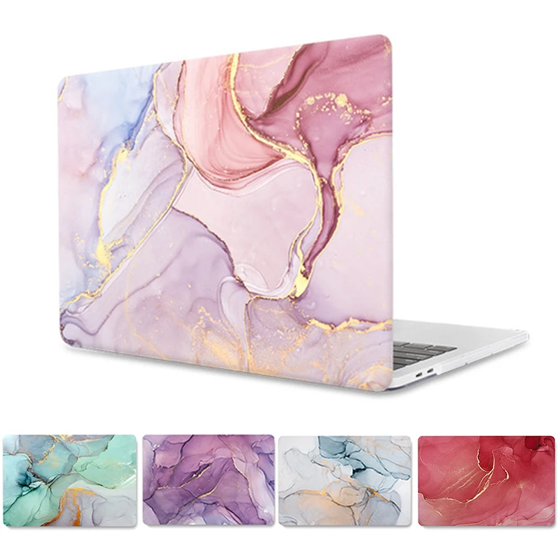 Мраморный Жесткий Чехол для ноутбука Macbook Pro 16 A2141 13 A2289 A2251 Retina 15 Touch Bar ID Air A2179 чехол