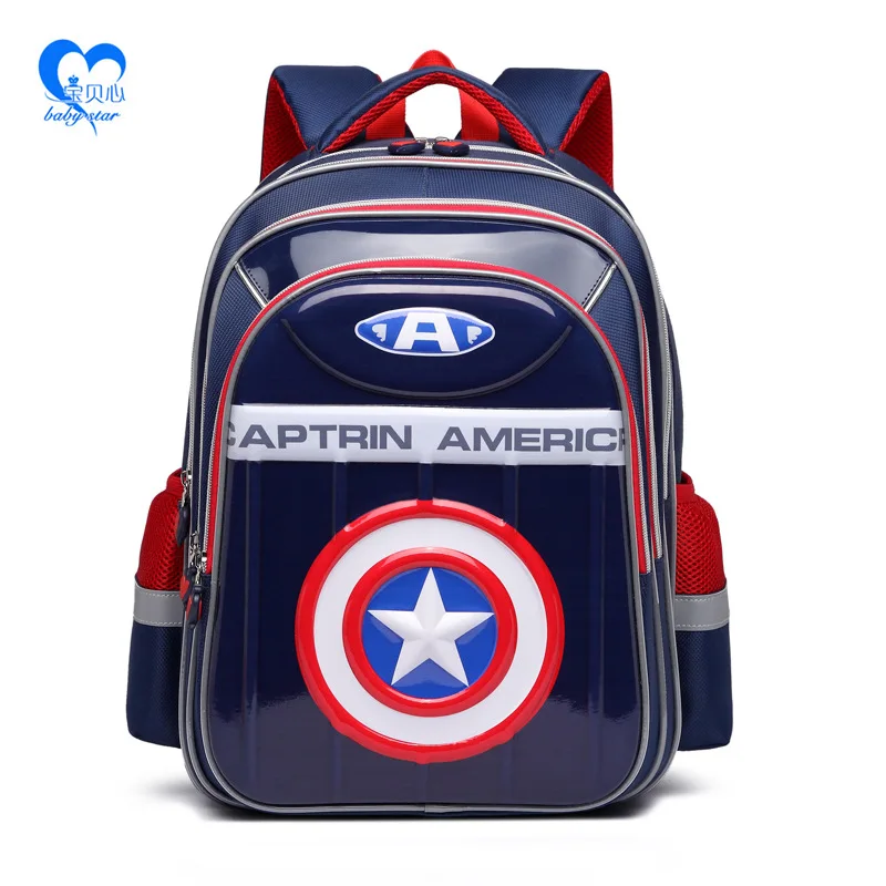 

1-6 Grade Men And Women Young STUDENT'S Shoulder School Bag Cartoon Animation Spider CHILDREN'S School Bags