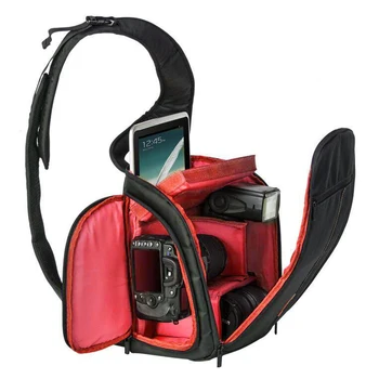 

Outdoor Waterproof Nylon Travel DSLR Accessories Padded Large Capacity Single Shoulder Camera Bag Dual Zipper Fashion Crossbody