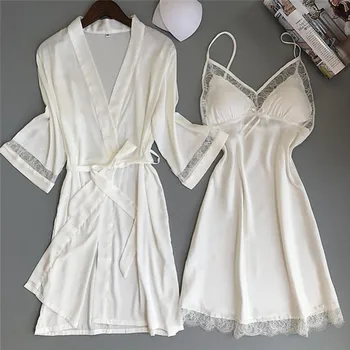 

Pyjamas Women Sleepwear New Pajamas Satin Silk Pajamas Nightdress Women Robes Underwear Sleepwear Lingerie Jaycosin NEW SALE