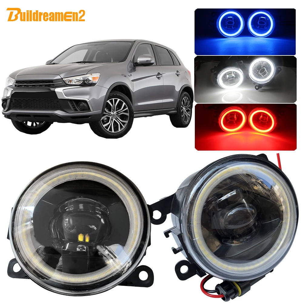 Buildreamen2 For Mitsubishi RVR Car 4000LM LED Fog Light Lens Angel Eye Daytime Running 12V 2013 2014 2015 2016 2017 2018 | Автомобили и
