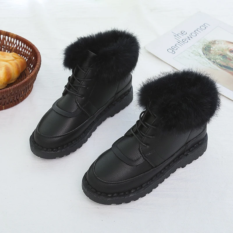Женские ботинки; зимние ботинки для женщин; зимние ботинки; botas Mujer; теплые женские ботинки с плюшевой стелькой и перекрестными ремешками; большой размер 41