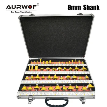 

50PCS 8mm Shank DIY Router Bits Woodworking Milling Cutter for Wood Flush Straight Chamfer Trimming Bits Engraving Tool MC02015