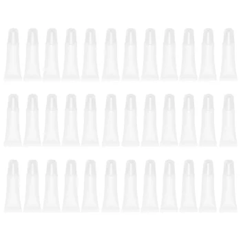 

60pcs Transparent Empty Tubes Refillable Soft Tube Storage Container for Lip Pomade Lip Balm (10ml)