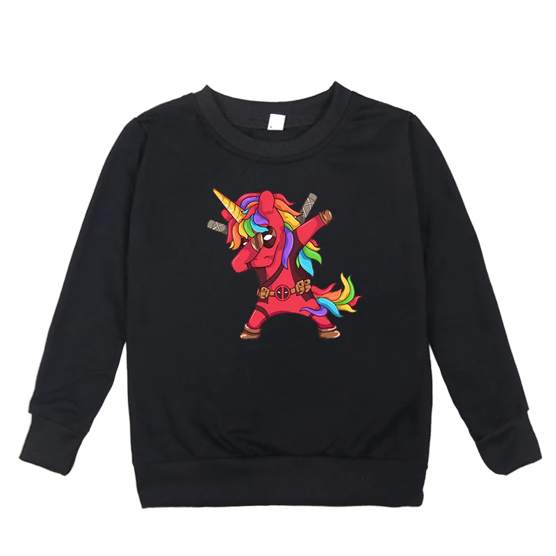 Deadpool Kids Cotton Sweatshirts Spring Autumn Hoodies for Boys Girls Long Sleeve Tops Baby Hoodies Casual Boy Sweatshirts