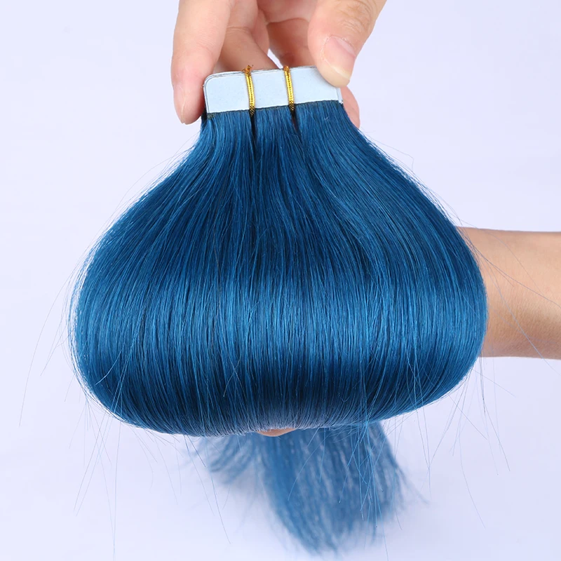 hair extensions blue