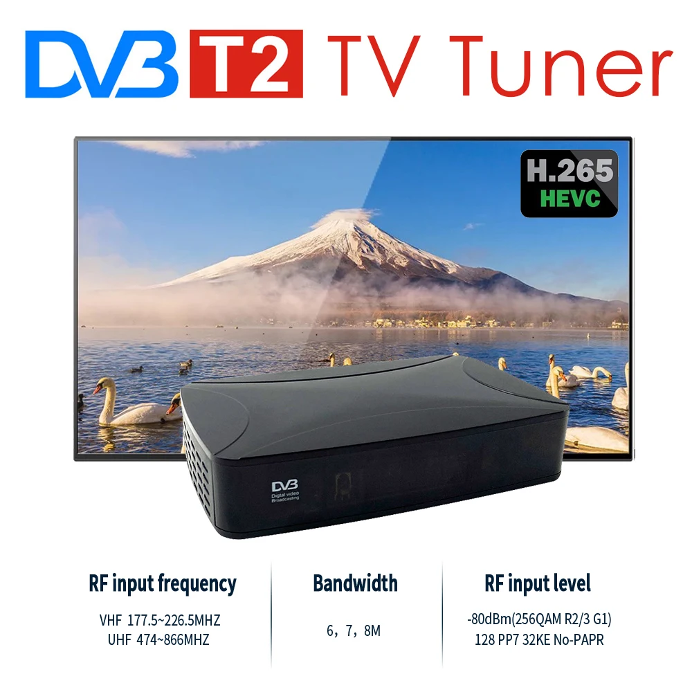 FTA DVB-T2 Digital TV Receiver H.265 HDTV Tuner Receptor DVB T2 TDT VHF UHF Scart Set Top Box DVBT2 AC3 EPG PVR | Электроника