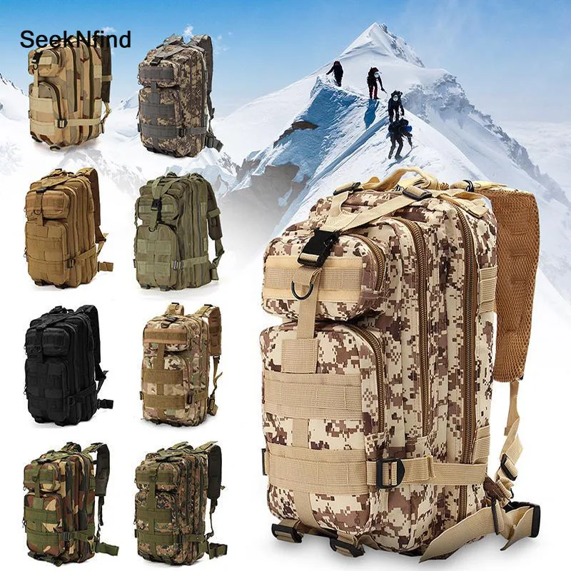 28L Outdoor Army Backpack Rucksack Camping Hiking Military Tactical Trekking Bag 