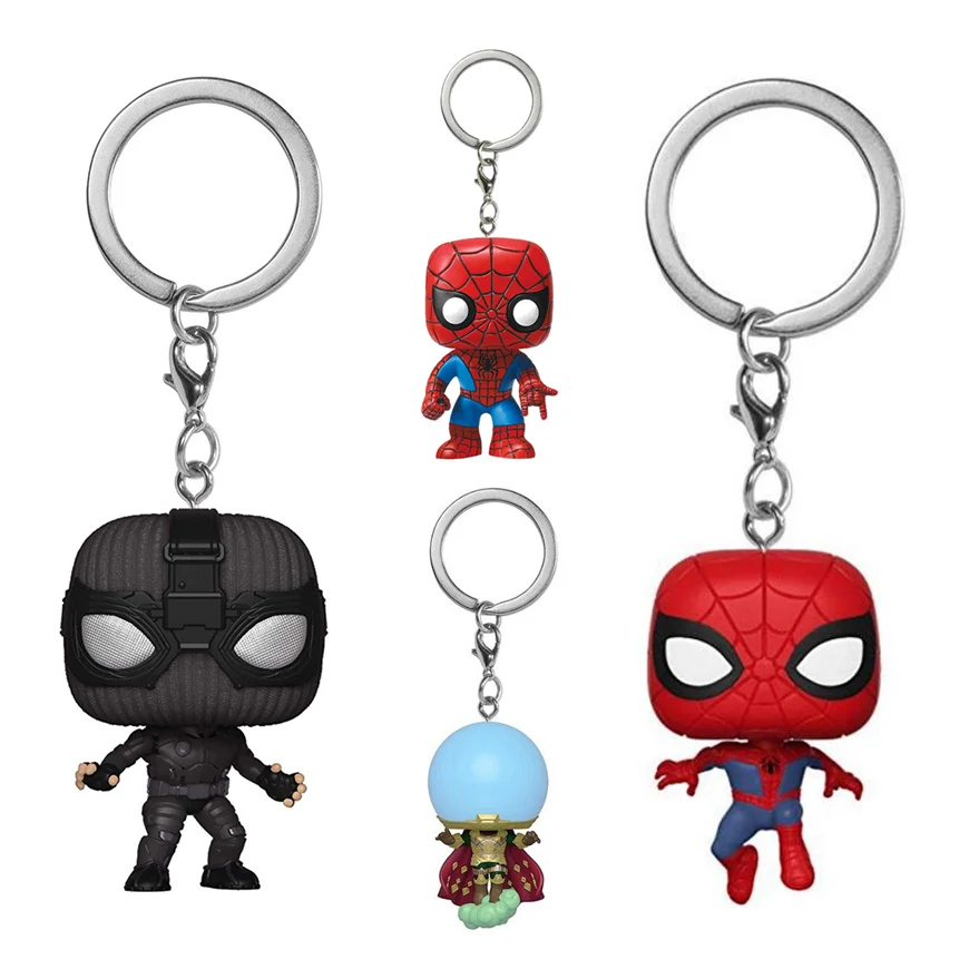 

Spiderman Figures Pocket Keychain Funco Popular Marvel Figures Mysterio Night Monkey Spider-Man Far From Home Hot Toys