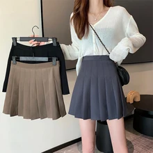 

Spring and Autumn New Large Size Fashion A-line Short Skirt, High Waist Bag Hip Skirt, Thin and Fat Mm Pleated Skirt
