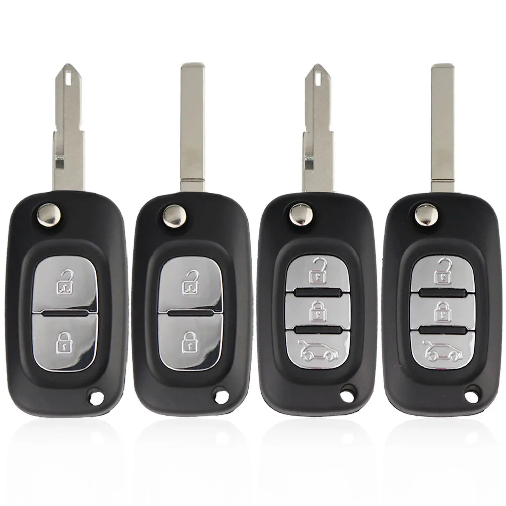 Filp Remote Key Shell Case 2/3 Buttons For Renault Clio 3 Kangoo Master Modus Twingo 2006-Replacement Uncut Blade