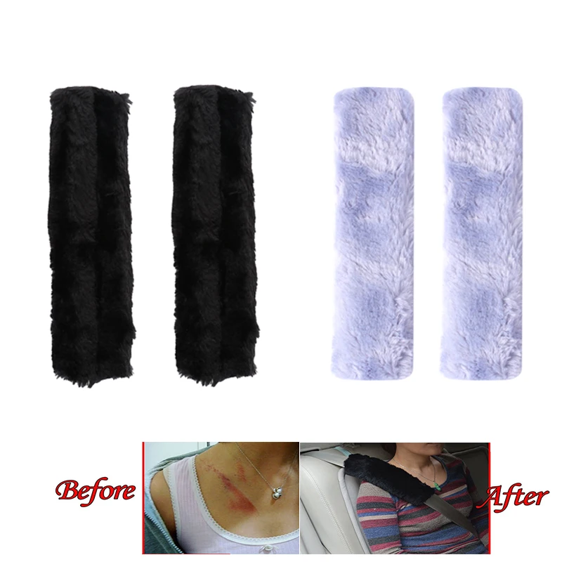 2 шт. мягкий чехол для ремня безопасности коврик из овечьей кожи ремень сиденья с