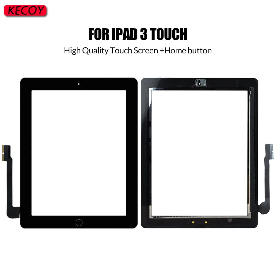 Touch Screen Digitador para Ipad Display Panel Sensor de Vidro Substituição com Botão Ferramentas A1416 A1430 A1403 1pc - Imagem 2