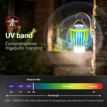 

3-In-1 Mosquito Killer Outdoor Camping Light Portable Camping Mosquito Killer Flashlight Bug Zapper Camping Lamp Anti Moustique