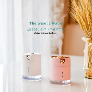 

300ML Portable Air Humidifier Aroma Essential Oil Diffuser Mini Ultrasonic Mist LED NightLight Humidifier Fogger Christmas Gift