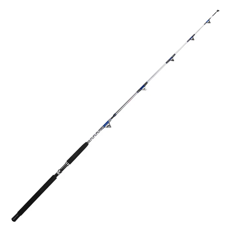 US $176.00 Trolling rod 198 21m drainage ditch fishing rod pulley guide ring deep sea boat rod anchor sea fishing rod
