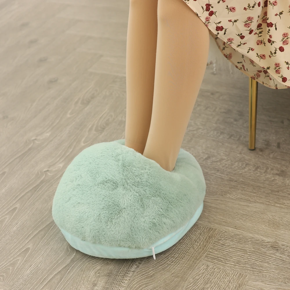 

Imitation Rabbit Hair Heated Foot Warmers Adults Men and Women Detachable Washable USB Electric Foot Warmers Warming Products