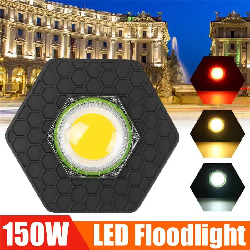 

50W LED Flood Light with Bracket AC180-240V Outdoor Floodlight Aluminum Wall Lamp Reflector IP65 Waterproof Garden Lighting