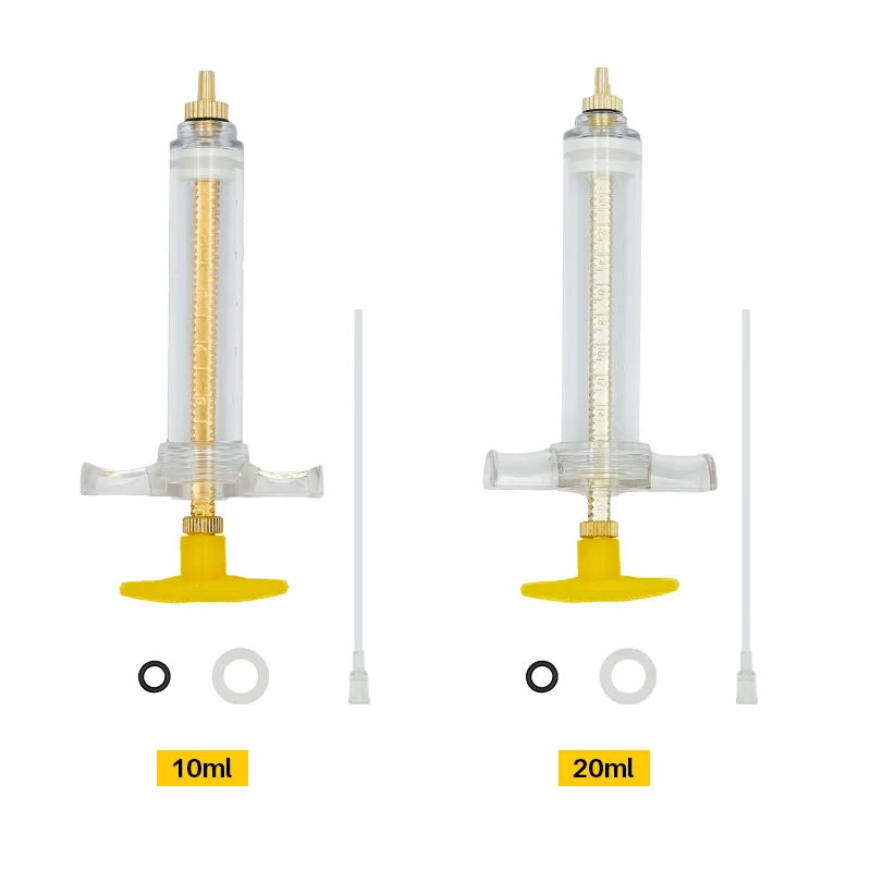 Alimentador da seringa da cabeça de cobre do injetor de alimentação das aves 10/20 ml para papagaios, pombos, roedores, e outros animais de estimação pequenos suprimentos da fazenda