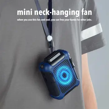 

Portable USB Mini Fan Rechargeable Clip-on Waist Fan Necklace Fan for Indoor Outdoor Mobile Phone Charging and Cooling