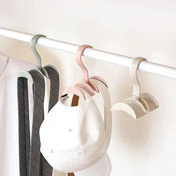

2pcs/set 360 Degrees Rotated Closet Organizer Rod Hanger Handbag Storage Purse Hanging Rack Holder Hook Bag Ties Belts Hanger