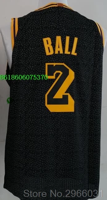 for men A+++ Качественная мужская одежда для взрослых#23 LeBron James 0 Kyle Kuzma 2 Lonzo Ball 14 Brandon Ingram Jersey Los Angeles - Цвет: for men