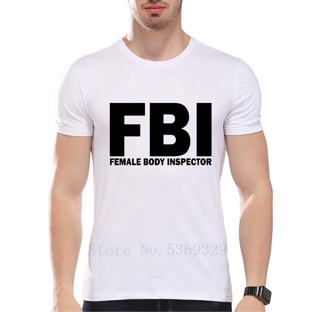 

New Female Body Inspector Tshirt Men Summer Round Neck Personality Print Top Tees short sleeve