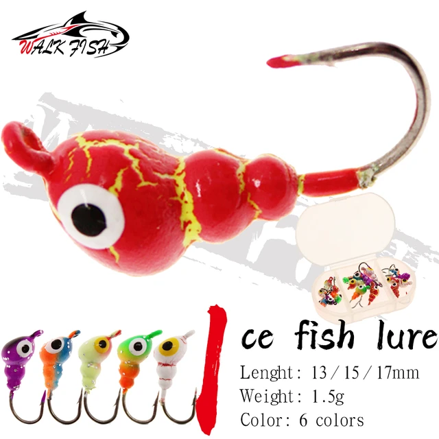 WALK FISH 18pcs/Lot Winter Ice Fishing Lure Ants Shaped Artificial