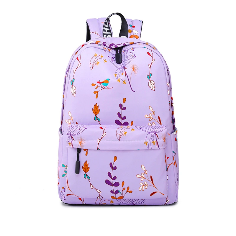 Light purple Большой Ёмкость милые дамы Водонепроницаемый рюкзак Для женщин сумки путешествия рюкзаки розовый синий светильник фиолетовый, белая, школьная сумка - Цвет: Light purple