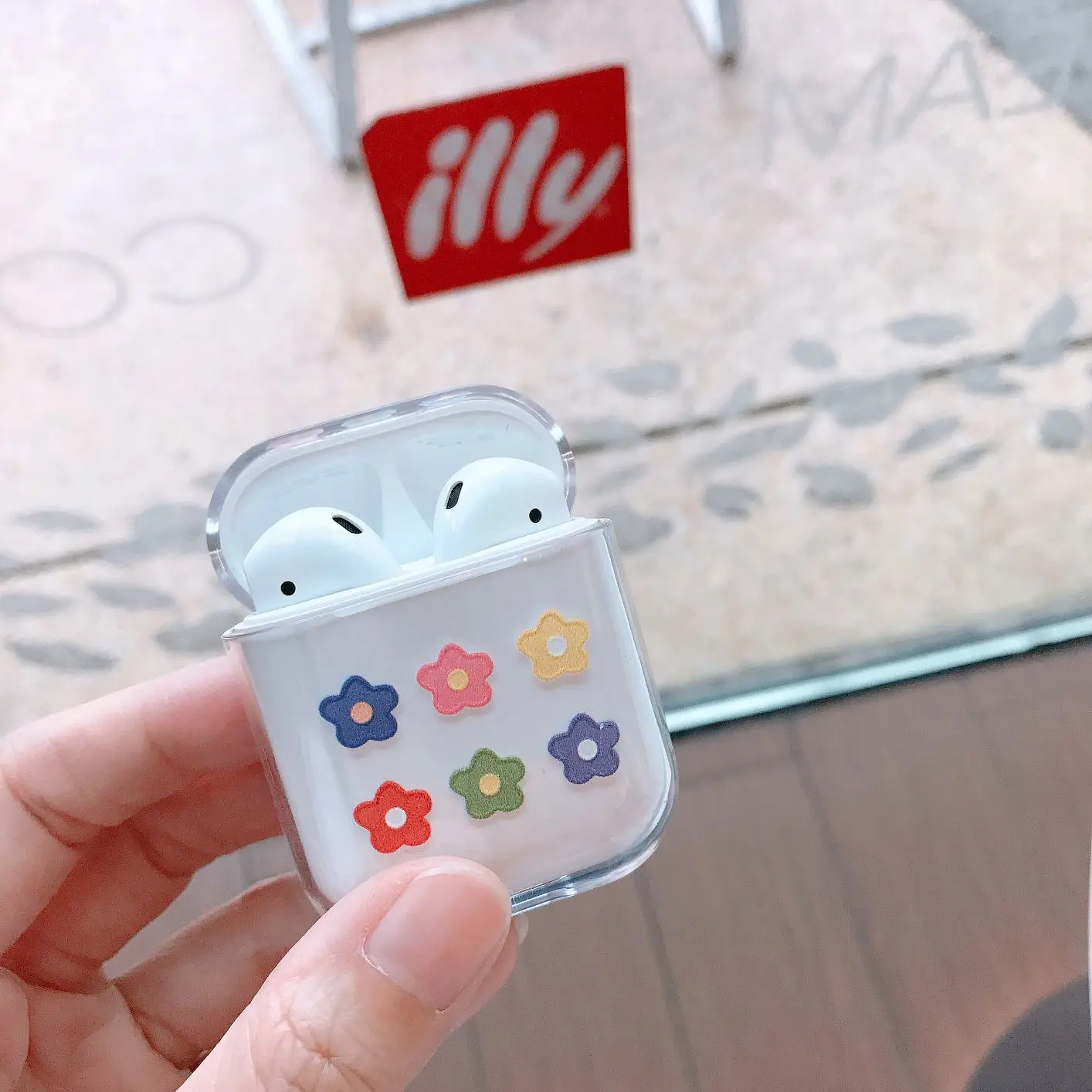 Чехол для наушников Apple Airpods, чехол с милым цветком, прозрачные роскошные наушники, чехол для Airpods