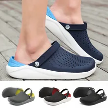 Уличные мужские тапочки; дышащие прогулочные пляжные спортивные сандалии; обувь с отверстиями; модные пляжные шлепанцы; Buty Meskie Chinelo Masculino