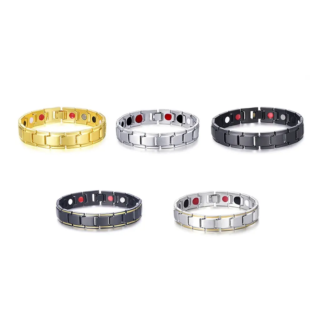 

European And American Men'S Magnetic Bracelet Magnetic Hematite Titanium Steel Bracelet Detachable