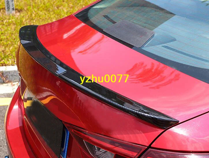 Для Mazda 3 Sedan Axela- ABS углеродное волокно задний спойлер крыло молдинг отделка 1 шт