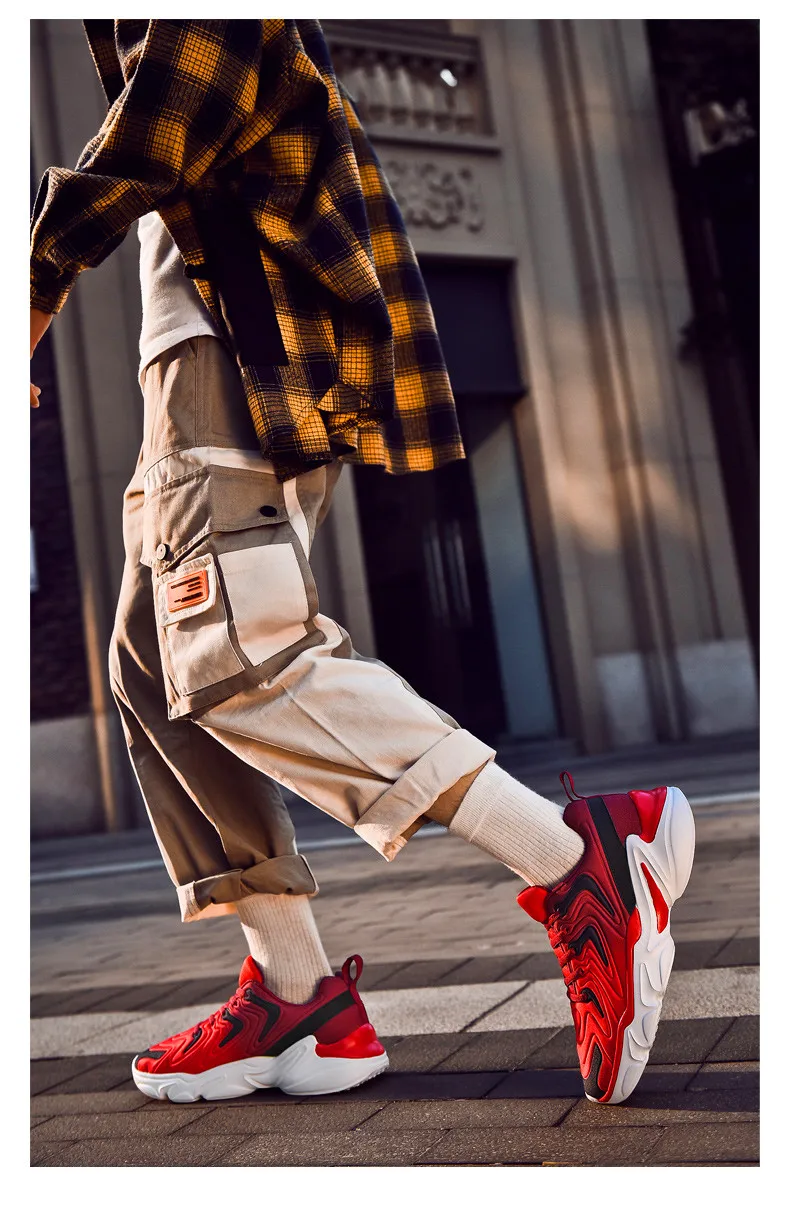Новая Осенняя мужская повседневная обувь с высоким берцем высококачественные и удобные Брендовые мужские легкие дышащие кроссовки на плоской подошве