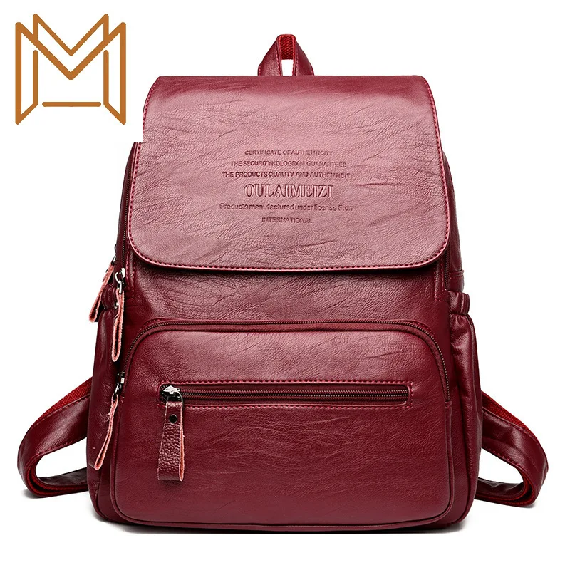 Вместительная женская посылка на плечи 2019 Студенческая сумка из мягкой кожи