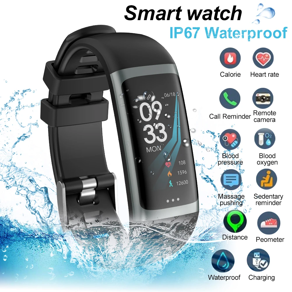 G26 цветной экран Смарт спортивные часы Android IOS Телефон Smartwatch монитор сердечного ритма функции кровяного давления для женщин мужчин малыш