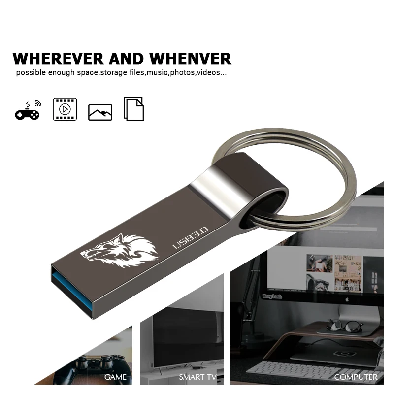 Pen Drive Metal Pendrive 3.0 32GB 128GB 16GB 8GB 4GB High Speed Usb Flash Drive 64gb Usb Memory Disk