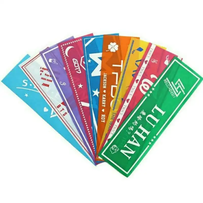 Print With Logo Non Woven Kpop Slogan Customized Cheering Fiber