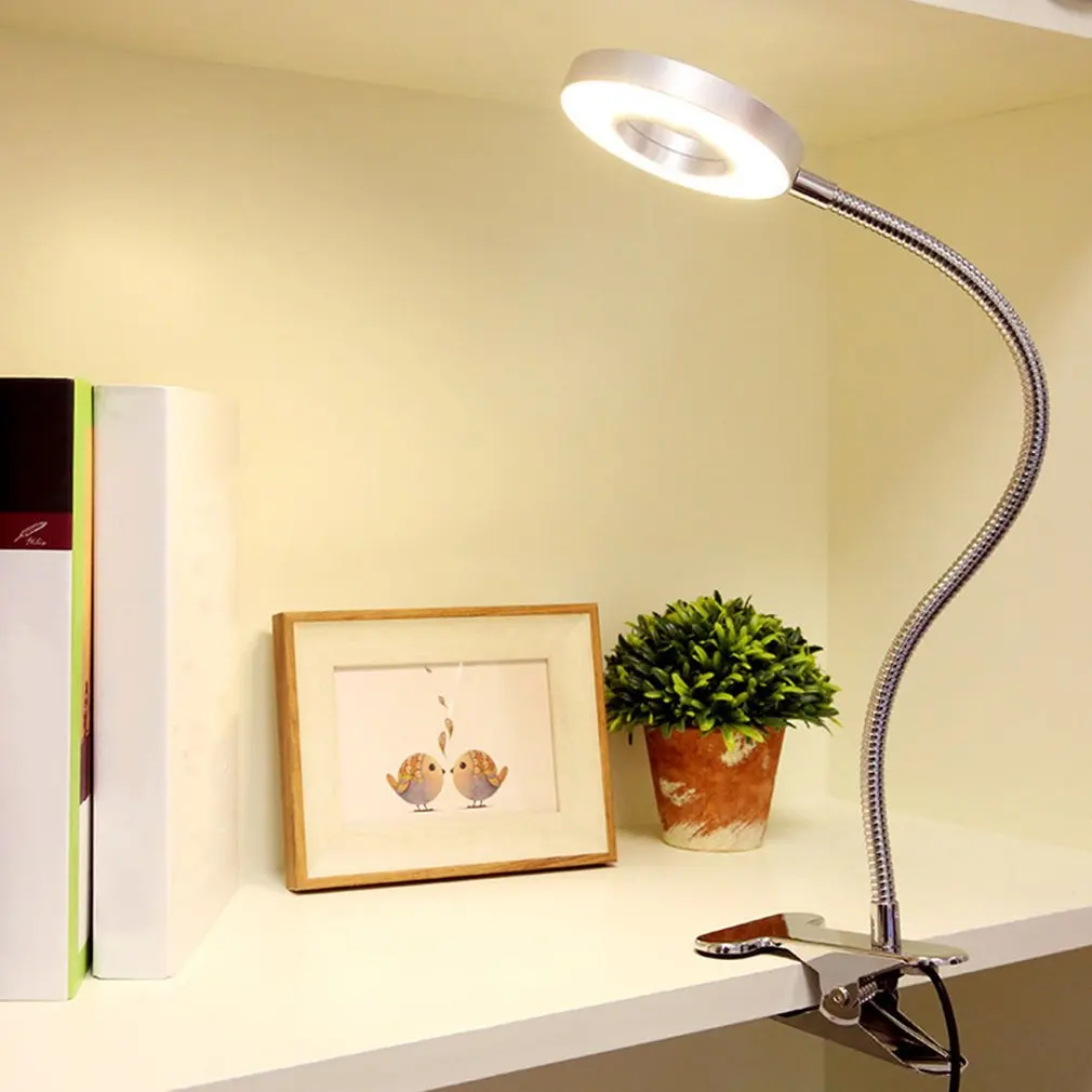ICOCO Led с защитой для глаз, настольная лампа тату-лампа Usb настольная лампа с зарядкой Клип Настольная лампа для чтения цвет затемнения