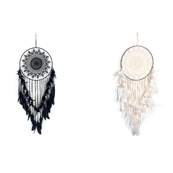

Handmade Dream Catcher Net with Feathers Wall Hanging Dreamcatcher Craft Gift Christmas Decoration for Home 120cm