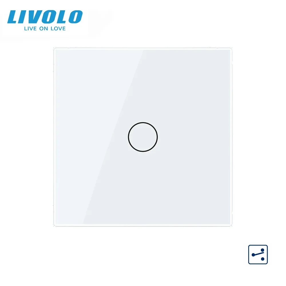 Interruptor de Parede Livolo Touch Padrão eu 1 Gangue 2 Vias vl C701s interruptor de parede livolo touch padrao eu 1 gangue 2 vias vl c701s 01