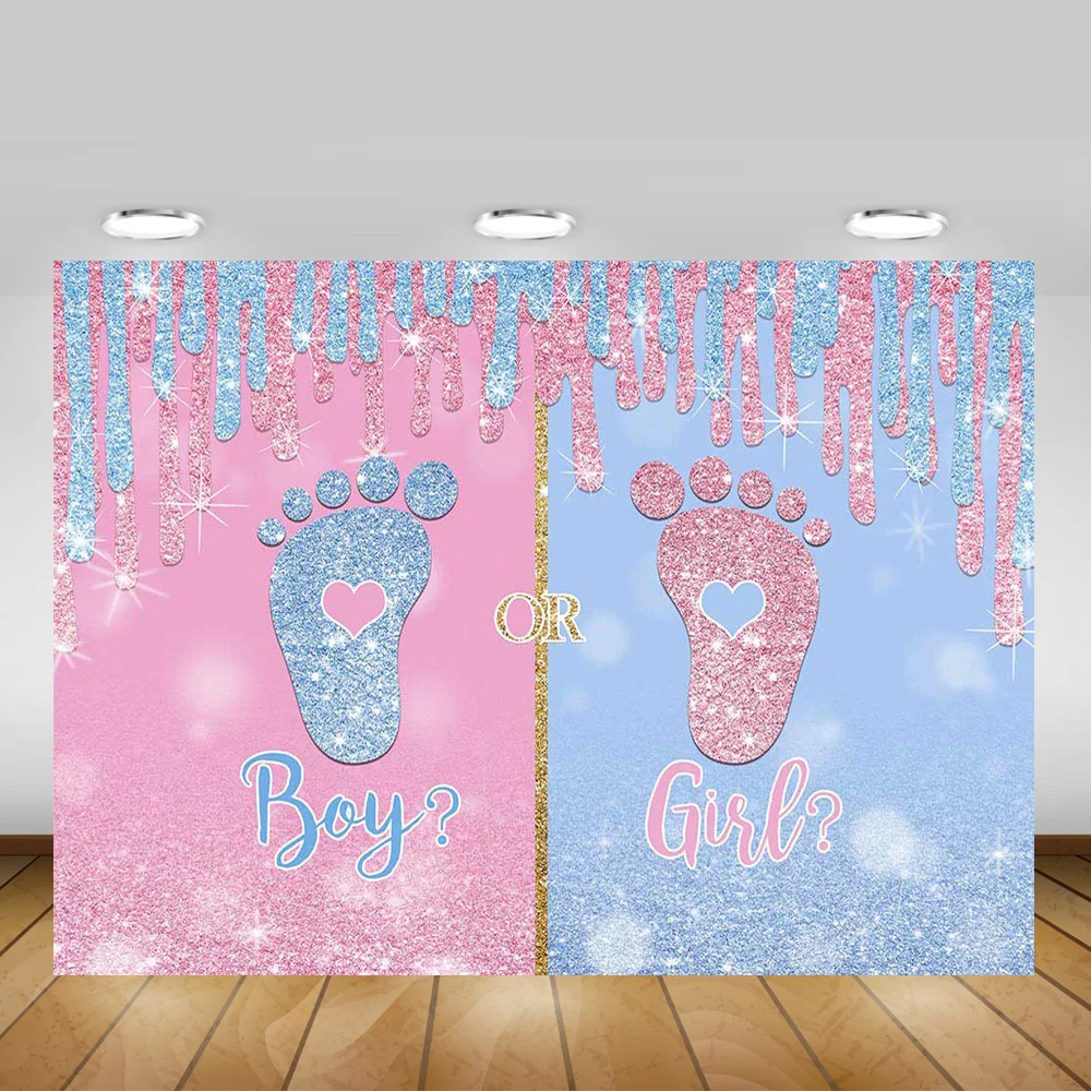 Gender Reveal Party Background Decor Newborn Baby Shower Photo Backdrop