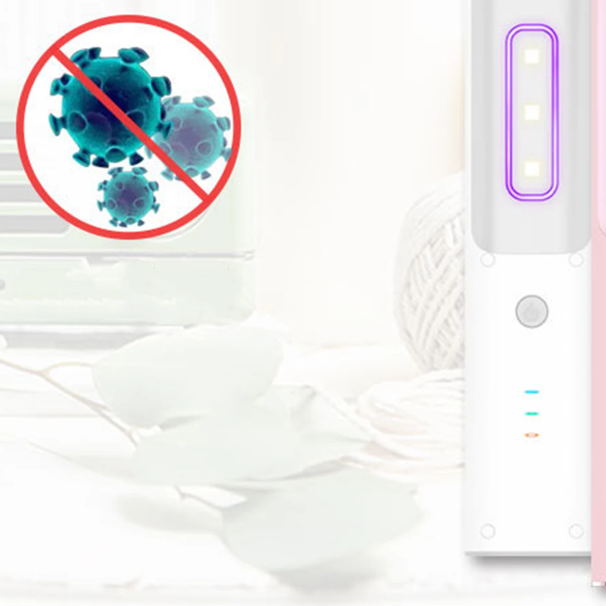 

USB Portable UVC Light Sterilization Stick Ultraviolet Disinfection Rod Home Office Car Interior Smart Timer UV Sanitizer Lamp