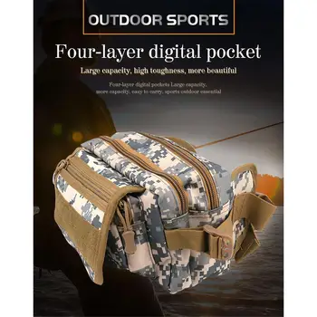 

GloryStar Fishing Lure Tackle Tool Pocket Camouflage Case Multifunctional Fishing Waist Bag Fishing Accessories Oxford cloth