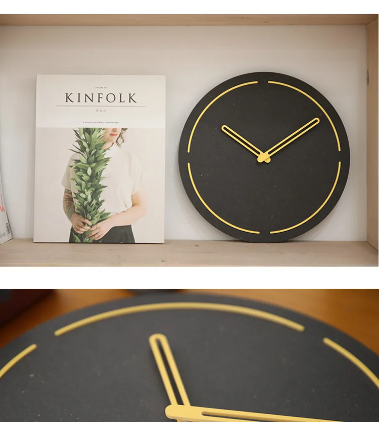 Nordic Wall Clock Simple Modern Design Brief Clocks Bedroom 3D Decorative Acrylic Quartz Wall Watch Home Decor Silent 10 inch