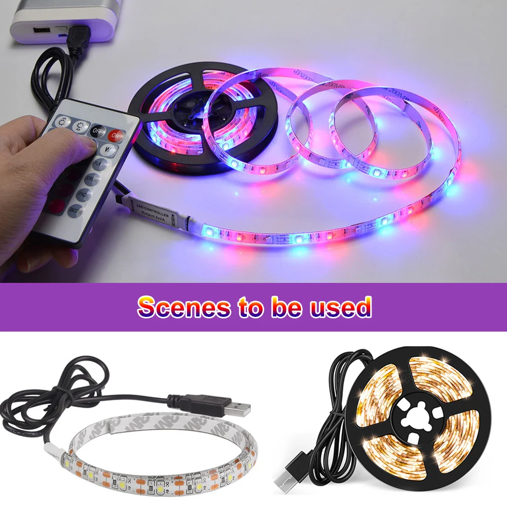 Светодиодные ленты светильник для дома лампа 5В USB SMD2835 1 м 2 5 Водонепроницаемый